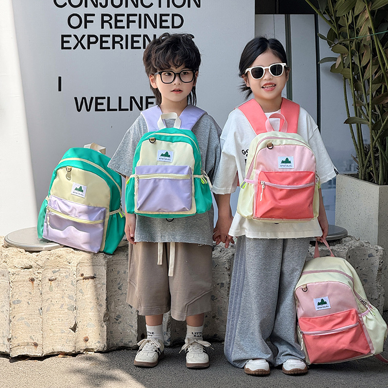 Mochila escolar de jardín de infantes para estudiantes de primaria Mochila de gran capacidad de moda para niños y niñas