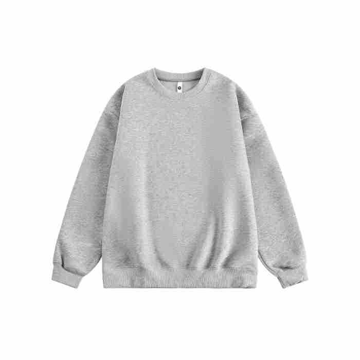 ANSアメリカの重いポンドの純色の丸首の衛衣の男女の春と秋のファッションの札のゆったりしている内は底のプルオーバーの上着を掛けます。