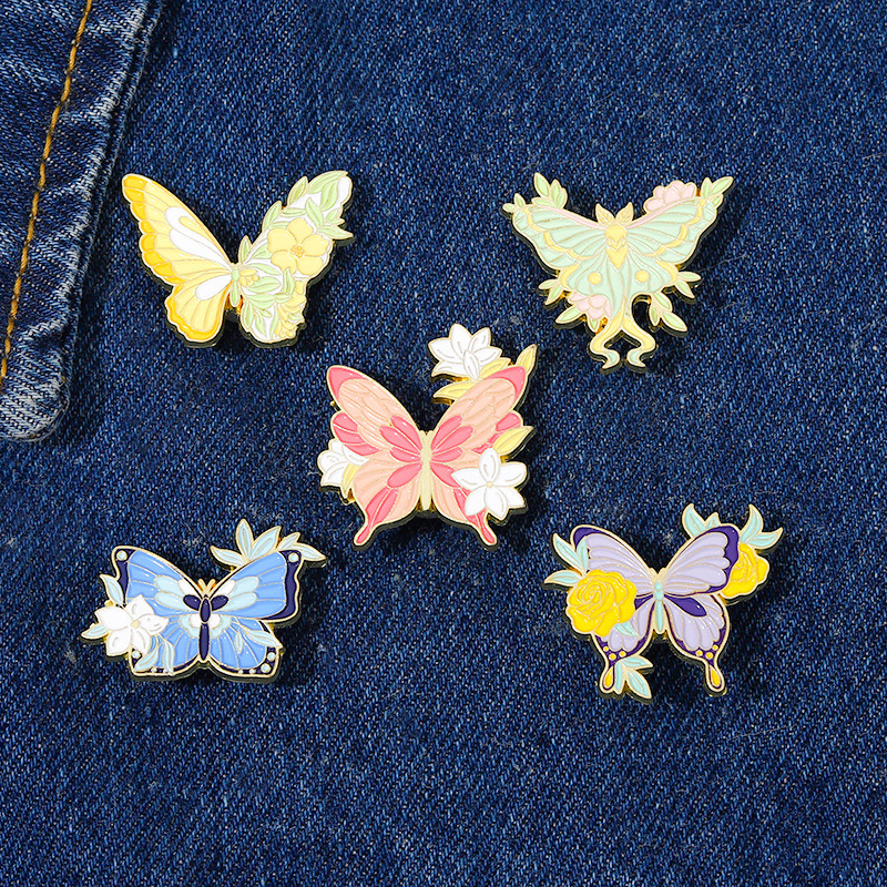 5g Weight Brooches Classification Holiday, Daily Occasion Alloy Material Butterfly Pattern Unisex Gender Plating Design Fashion Style Fashion Pin Butterfly Alloy Plating Unisex Brooches 8