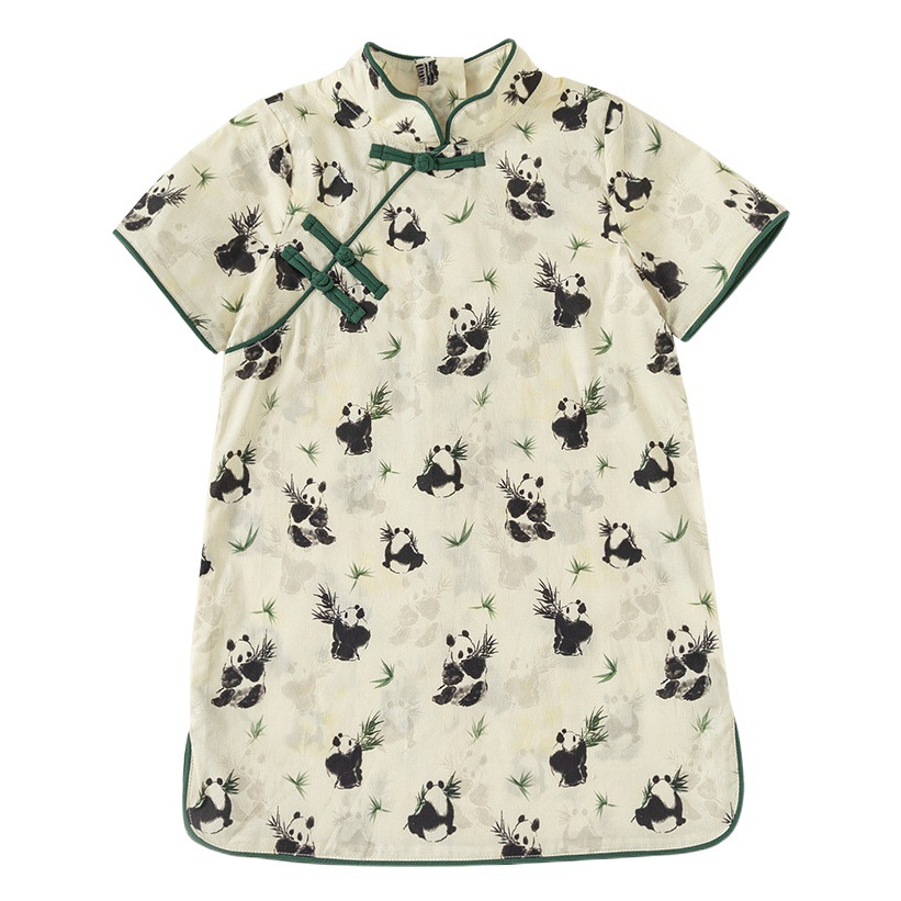 Youbao ropa para niños nuevos productos de verano vestido de bebé femenino falda para niños estampado chino vestido cheongsam retro para niñas