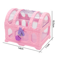 Hộp kho báu siêu lớn Hộp kho báu cô gái công chúa có khóa Đồ chơi đá quý cho trẻ em Hộp lưu trữ Pha Lê Kim Cương