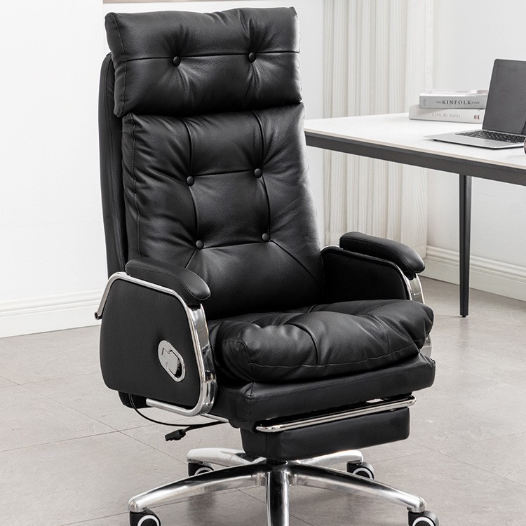 검은 첫 번째 레이어 소 가죽 발판 사무실 추천