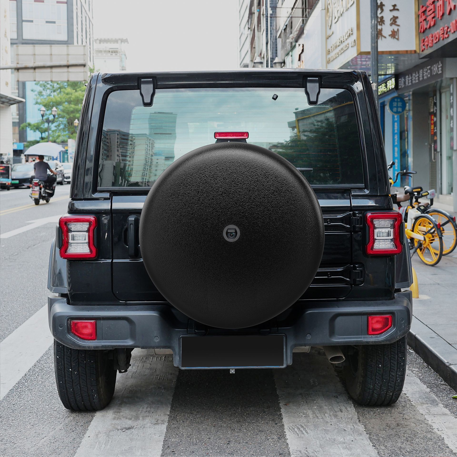 Suitable for Wrangler with Camera Hole Tire Cover American Flag Spare Tire Cover Trailer Suv Truck Cross-Border Explosion