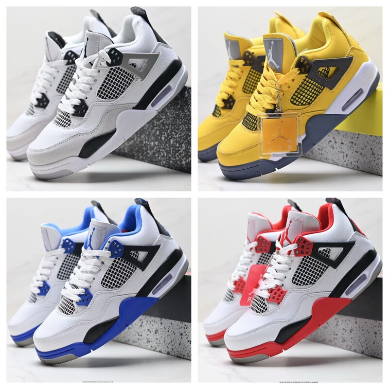 Foreign Trade High Version Qiao 4 Retro Sports Basketball Shoes Aj4 Couple Style Mid-Top Air Cushion Versatile Sports Shoes for Men and Women Foreign Trade High Version Qiao 4 Retro Sports Basketball Shoes Aj4 Couple Style Mid-Top Air Cushion Versatile Sports Shoes for Men and Women