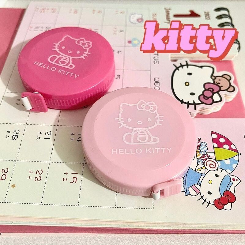 かわいいKTミニ巻尺1.5m自動伸縮携帯小巻尺軟尺量三囲物差し|undefined