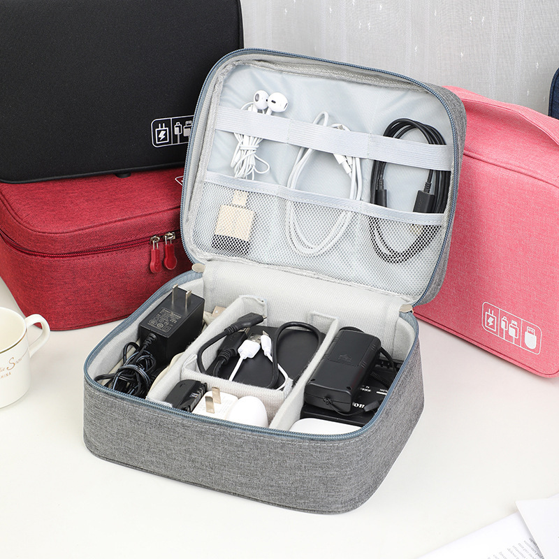 Mobile phone power bank data cable storage box U disk shield hard disk protective cover earphone dustproof digital accessories storage bag
