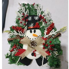 現物クリスマス花輪グリーン奇新品クリスマス松果雪だるまクリスマスツリー花輪クリスマス装飾花輪