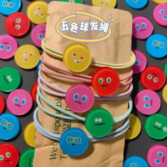 五月天周边卡通五色球亚克力发绳少女糖果色丸子头皮筋扎马尾发饰