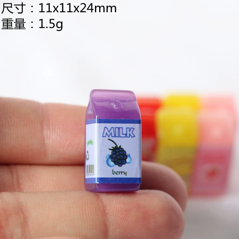 Мини-домик набор еды, смола молочные коробки, масштабы 1/6–1/12, assorted colors