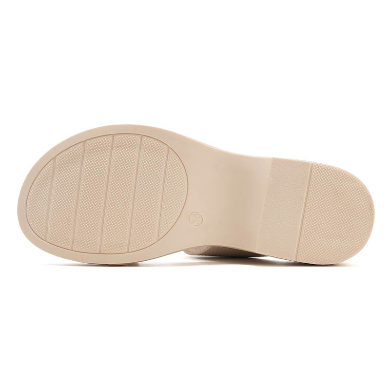 Dép sandal nữ quai chữ V đế xuồng đi biển chống trượt cỡ lớn V222-2 — Màu đen, Màu xanh lá, Màu mơ chi tiết 32