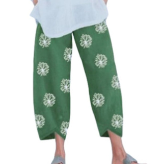 Lino de bambú 2023 nueva primavera suelta moda Impresión digital directa la fábrica pantalones casuales verano