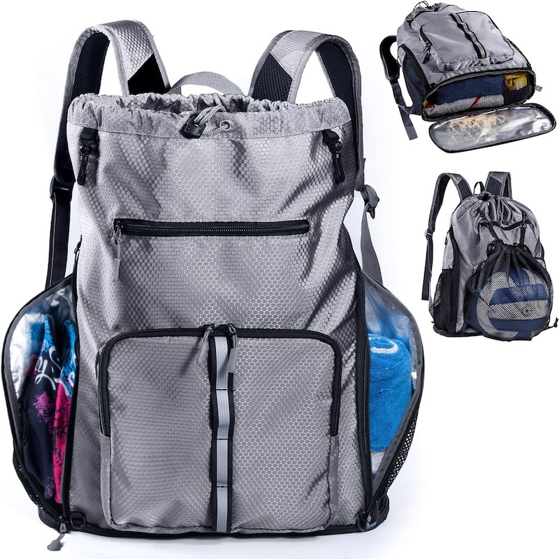 Drawstring Backpack, Large Capacity Outdoor Unisex Gym Bag, Simple Sports Travel Backpack with Drawstring Closure