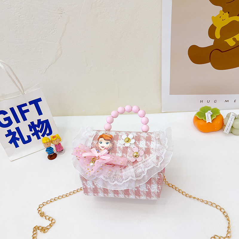 2022 nuevo arco de la celebridad en línea tejida bolso de los niños de las mujeres de estilo coreano lindo crossbody mini bolso de la perla