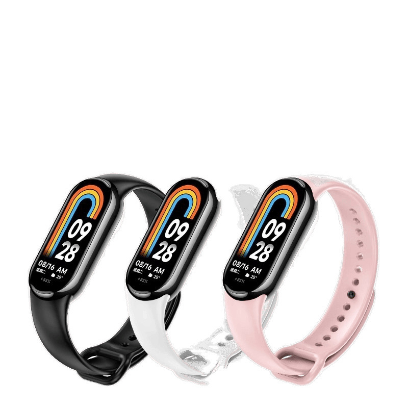 新しいXiaomi Mi Band 9シリコンストラップXiaomi Band第8世代スマートスポーツブレスレットNFCバージョン男性と女性に適しています|undefined