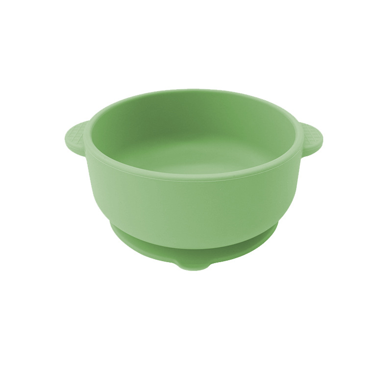 Tazón para orejas de silicona de grado alimenticio para bebés Tazón para orejas de cinturón antideslizante de color sólido para niños Tazón para orejas con ventosa