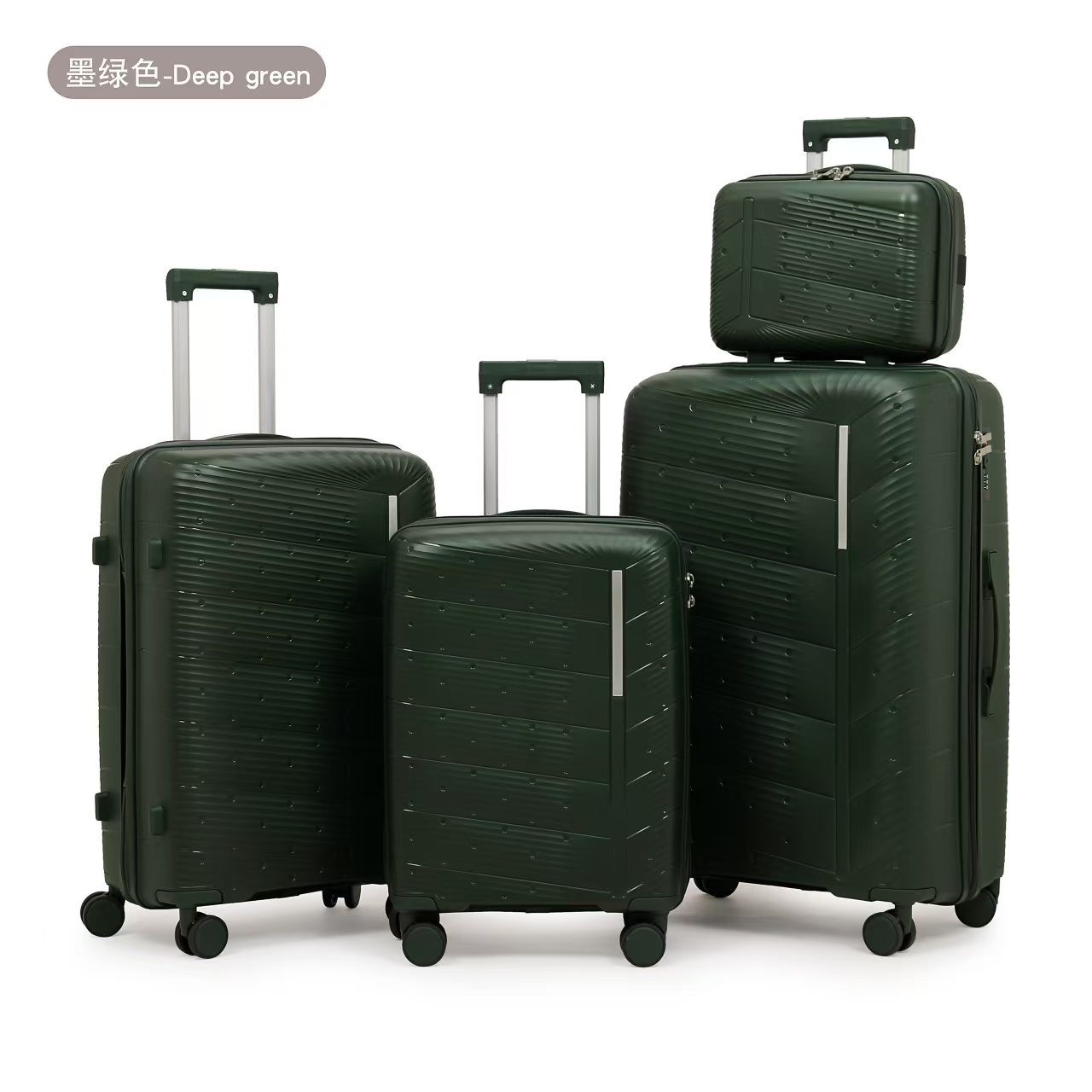 Procesamiento personalizado de cuatro piezas caja de tracción silenciosa rueda universal cremallera maleta de 20 pulgadas caja de cifrado maleta