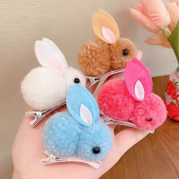 Plush rabbit, hairgrip