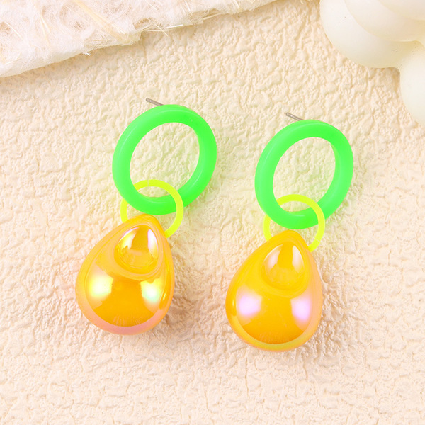 Fresh geometric design acrylic trend earrings drop-shaped