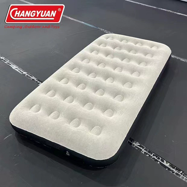 Заводская индивидуальная флокированная PVC надувная наружная кровать-баланс для кемпинга двойная сотовая надувная кровать