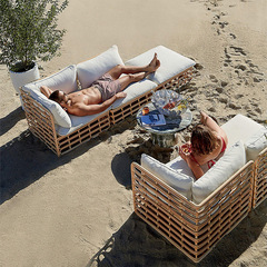 戶外藤編沙發庭院別墅酒店民宿陽台藤沙發組合露台花園室外家具