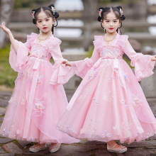 儿童秋季古装连衣裙子中国风秋款汉服公主裙2025新款女童超仙唐装