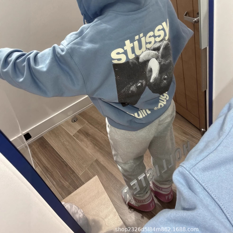 In-Stock Correct Version Stu Built Tough Zip Hoodie Printed Zip-Up Hooded Loose Sweatshirt