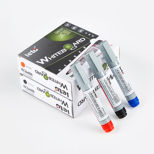 Whiteboard pens are easy to erase and can be refilled with ink. Large-capacity whiteboard marker pens black blue red blackboard markers logistics pens