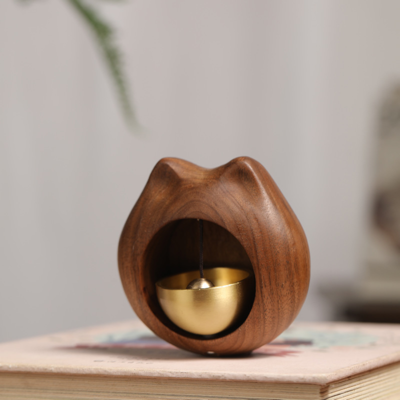 흑단 행운의 고양이 풍경 [7.6x7.4x4.8cm] 펜던트