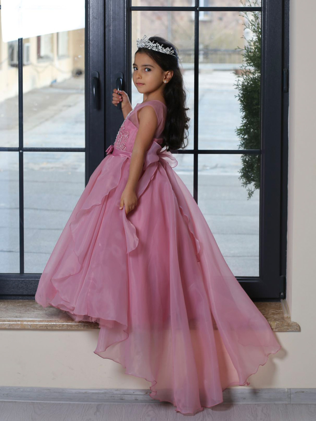 Comercio exterior Amazon ropa para niños niñas pettiskirt niños princesa vestido de piano rendimiento flor niña vestido de novia vestido de Trailing