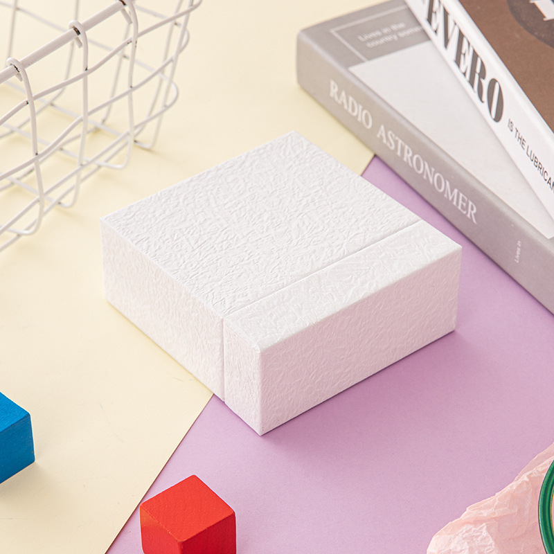 흰색 손으로 반죽한 종이 서랍 상자, 서랍 상자 9.5X9.5X3.5CM(빈 상자)