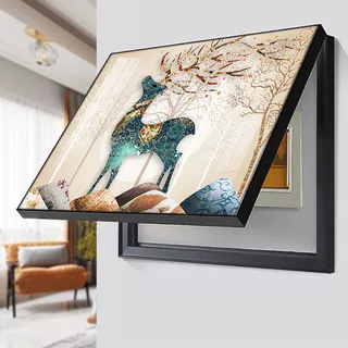 【定制】现代简约电表箱挂画弱电箱配电箱开关遮挡装饰画抽象风格