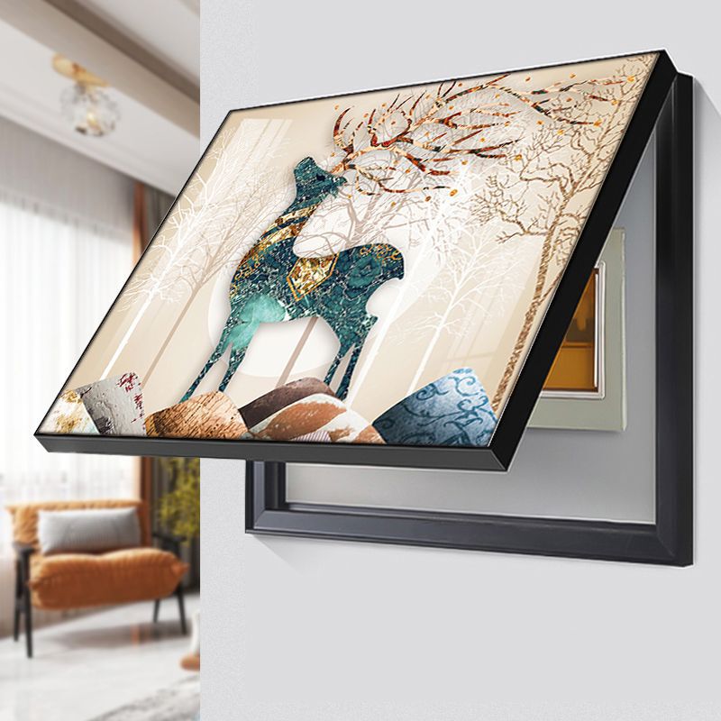 Modern minimalist meter box hanging painting weak box distribution box switch shading decorative painting abstract style switch mural