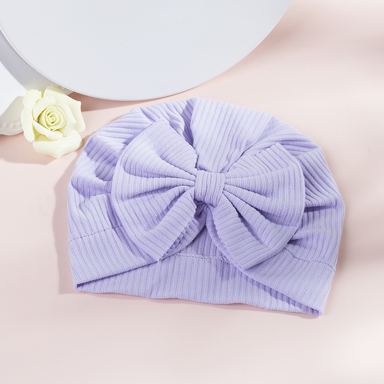 Children's Simple Cotton Bowknot Hat display picture 11