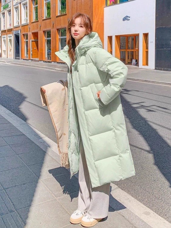 Down jacket, warm jeans for elementary school students, maxi length, plus size
