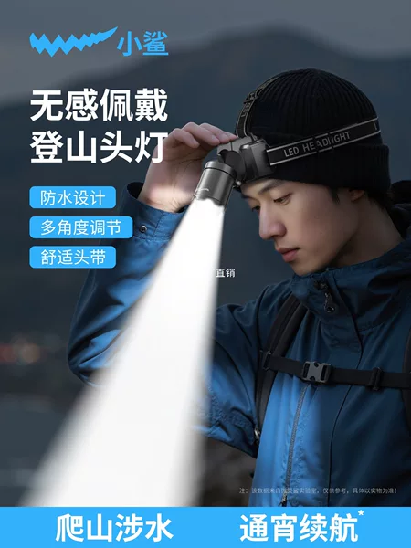 Little Shark Headlamp 2026 New Model Outdoor High-Brightness Ultra-Long Battery Life Head-Mounted Lighting Lamp for Hiking