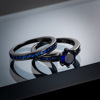 Fashionable jewelry, stone inlay, wedding ring, European style, suitable for import, diamond encrusted