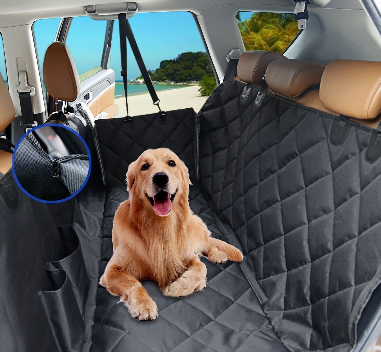 Cross-border exclusive car pet seat cushion, thickened Oxford cloth, safe and comfortable car seat cushion for dogs