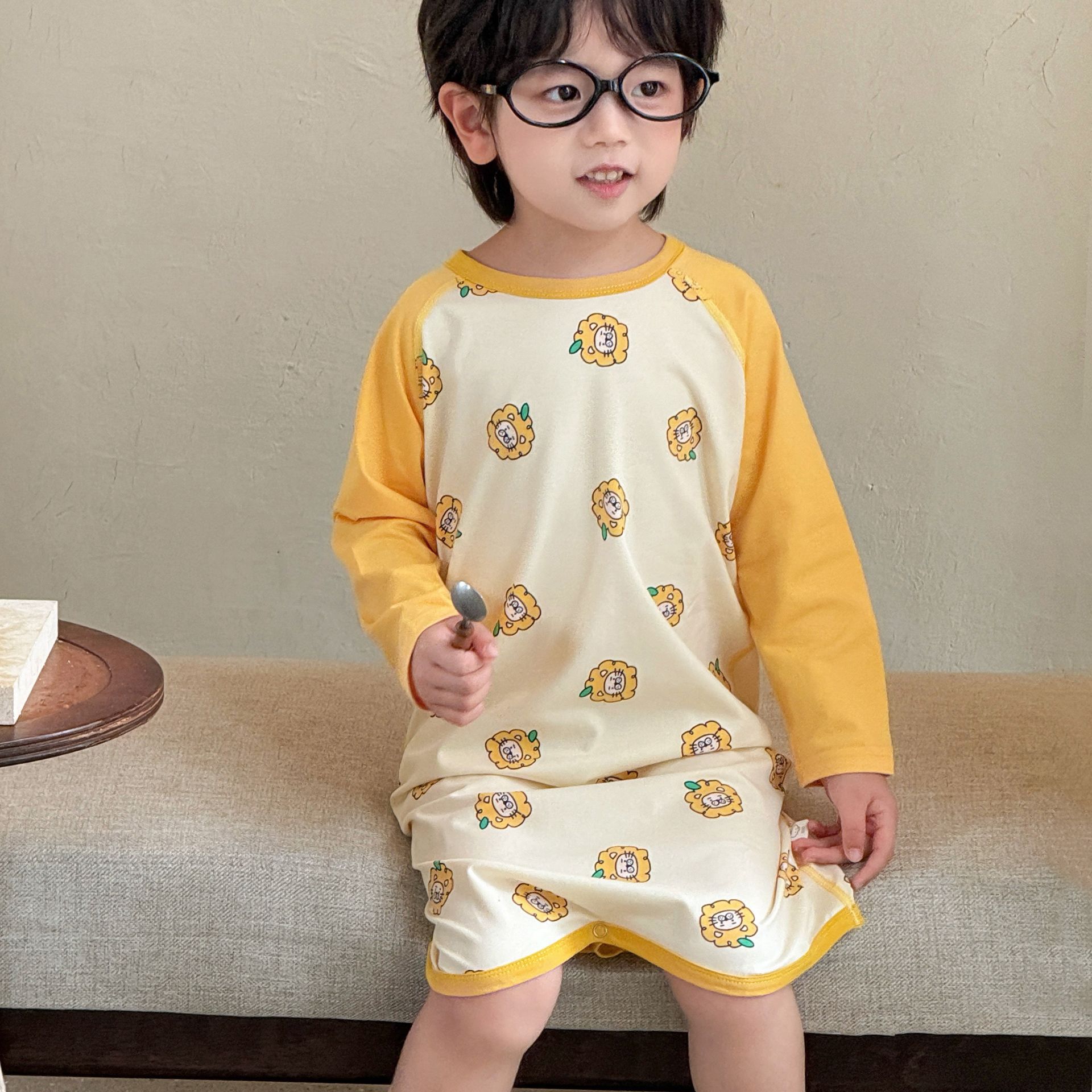 Orange lion [lycra cotton-boneless]