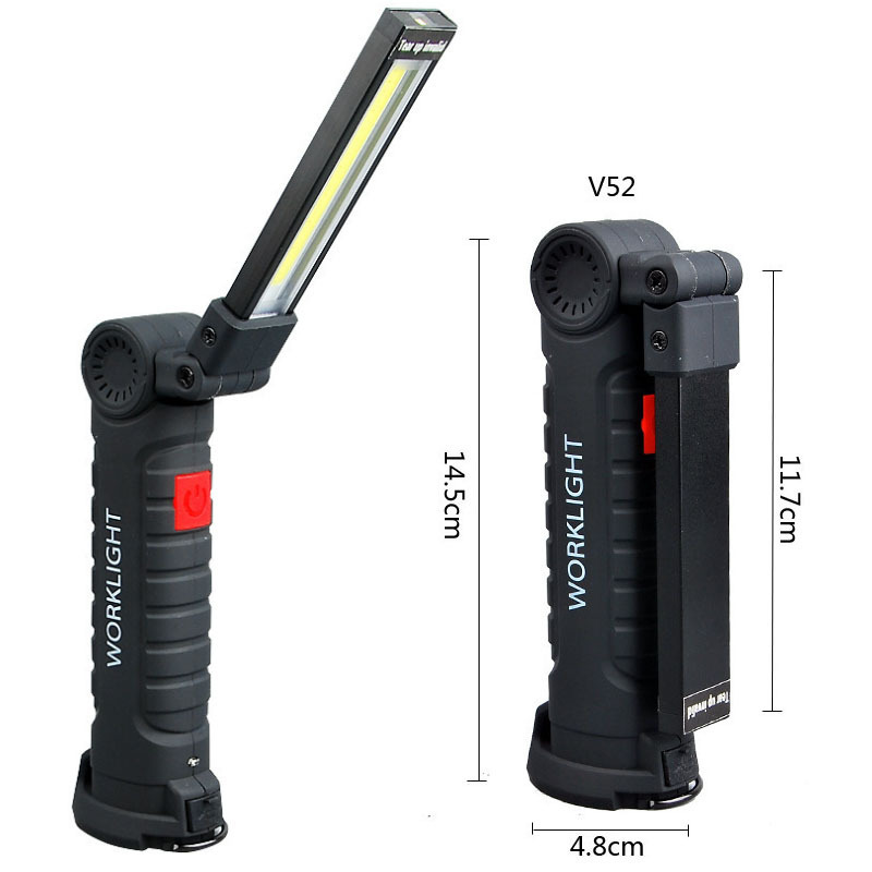 LED ワークライト折りたたみ充電式 cob 多機能マグネットテントライト屋外懐中電灯車の検査ライト修理|undefined