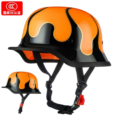 Soldier Helmet, Motosiklet kaskı (dəbilqə) - orange-ruifire-black-m