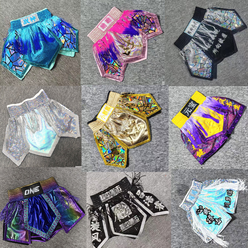 Muay Thai Shorts, Boxing, Free Fighting Pants, Adult Men's and Women's Clothing, Mixed Martial Arts Sanda Clothing, Children's Training Clothing