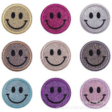 满天星笑脸刺绣布贴五角星补丁贴电脑刺绣标衣服装饰表情补贴熨烫