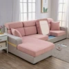 Leather powder-corn velvet sofa