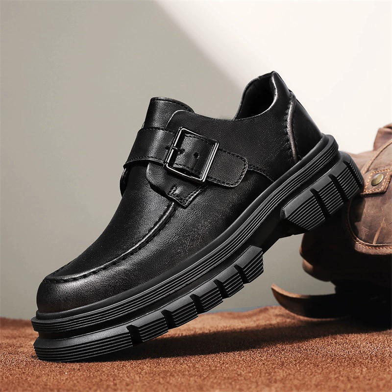Обувь, повседневная платформа, высокие черные классические туфли