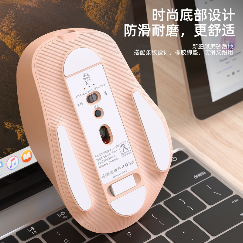 高品質でスタイリッシュなワイヤレスBluetoothマウス、静音ボタン搭載、Apple Macノートパソコン、携帯電話、オフィスに最適|undefined