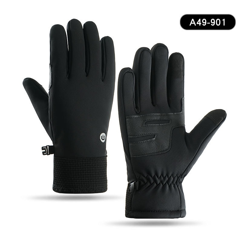 Winter gloves for men plus velvet warm touch screen motorcycle thick riding splashproof windproof non slip outdoor women_maomaolike.com