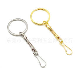 现货五金金属U盘蛇骨指环扣防丢链子 钥匙扣圈圈 蛇链 U盘铁链