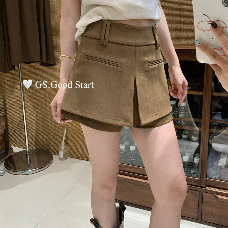 GS.GOOD START档口开爆显瘦遮胯一绝气质百搭A字西装裙裤休闲短裤|undefined