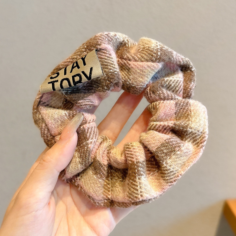 Anillo para el cabello del intestino grueso Mori Cuerda para el cabello de la cola de caballo femenina Albóndigas de sentido avanzado Cuerda para la cabeza Apuntar la cabeza Flor para el cabello Almohos elásticos Almohos para el cabello