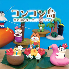 日式杂货zakka夏日海岛猫咪潮玩树脂工艺品DRY小摆件微缩拍摄场景
